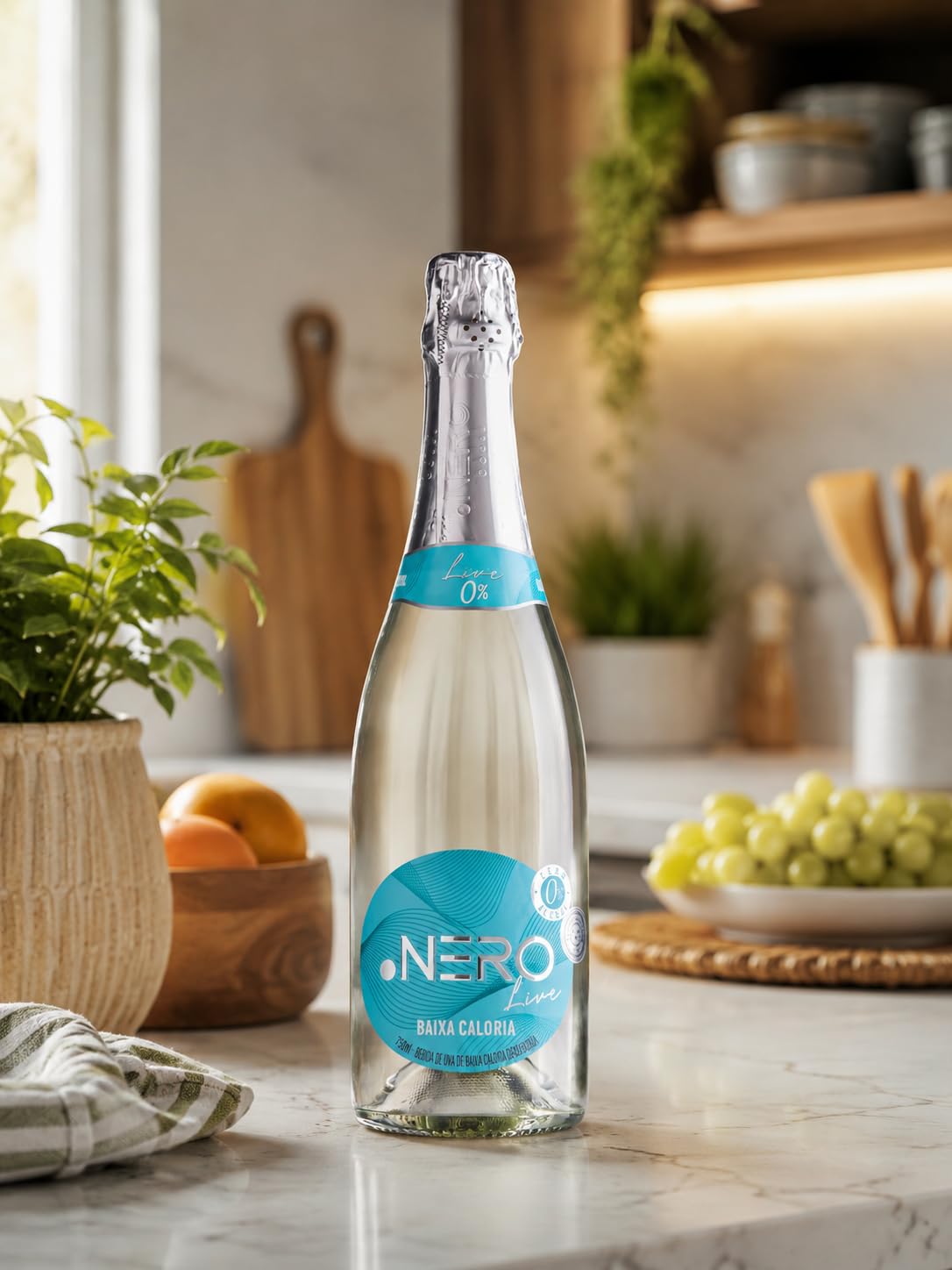 Ponto Nero Live Zero Sem Álcool 750ml – Espumante Moscato Zero